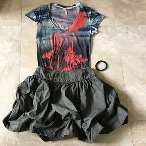 Forever 21 Army Green Skirt S